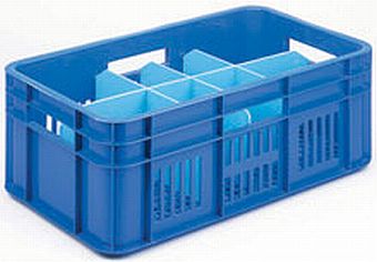 12L vented stackable plastic crate