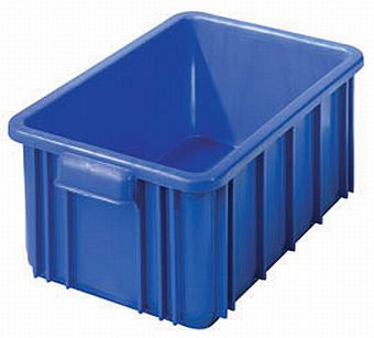 21L solid plastic crate
