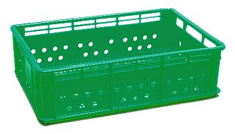 27L vented plastic crate