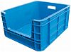 34L high heavy duty solid plastic crate with open front