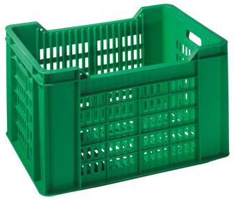 50L vented plastic crate
