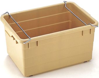 Large solid stack and nest plastic crate