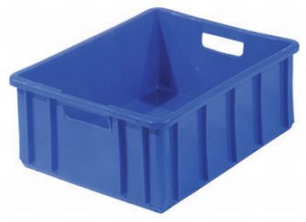 23L solid plastic crate