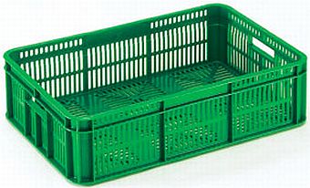 25L vented plastic crate