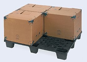 Nestable Euro plastic pallet for medium duty. Reduces freight charge by volume saving: 22 plastic pallets = 1m high